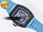 Richard Mille RM055 NTPT UOKF 1:1 Best Edition Blue Inner Bezel Black Crown on Blue Rubber Strap RMUL2 Super Clone - Görsel 16