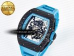 Richard Mille RM055 NTPT UOKF 1:1 Best Edition Blue Inner Bezel Black Crown on Blue Rubber Strap RMUL2 Super Clone - Görsel 2