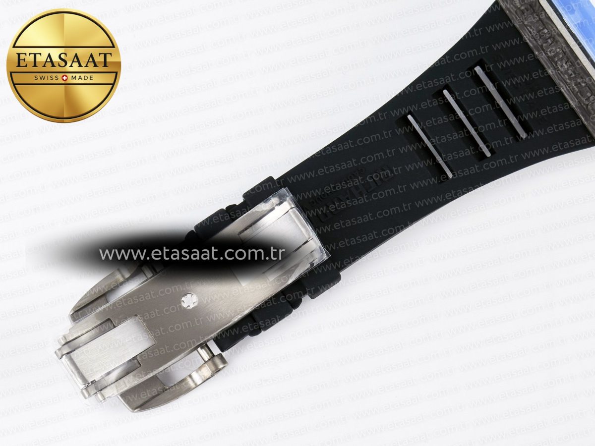 Richard Mille RM055 NTPT UOKF 1:1 Best Edition RG Inner Bezel Black Crown on Black Rubber Strap RMUL2 Super Clone - Görsel 21