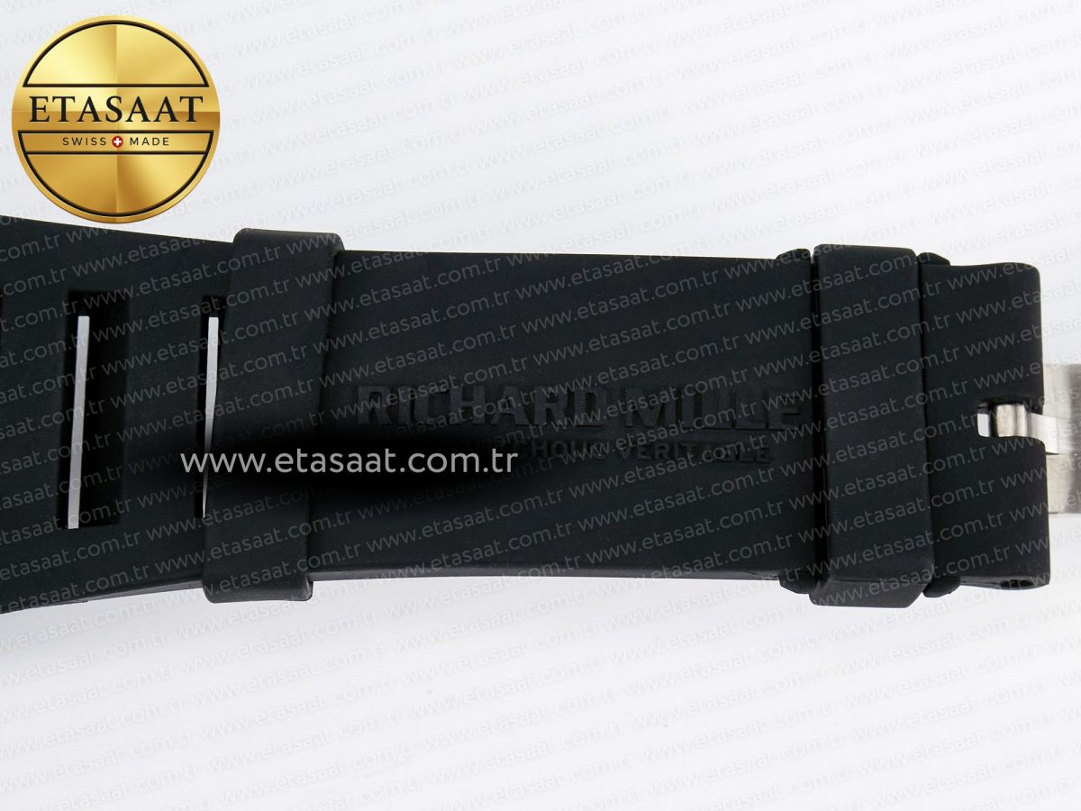 Richard Mille RM055 NTPT UOKF 1:1 Best Edition RG Inner Bezel Black Crown on Black Rubber Strap RMUL2 Super Clone - Görsel 25