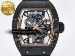 Richard Mille RM055 NTPT UOKF 1:1 Best Edition RG Inner Bezel Black Crown on Black Rubber Strap RMUL2 Super Clone - Görsel 4