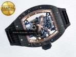 Richard Mille RM055 NTPT UOKF 1:1 Best Edition RG Inner Bezel Black Crown on Black Rubber Strap RMUL2 Super Clone - Görsel 8