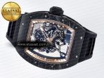Richard Mille RM055 NTPT UOKF 1:1 Best Edition RG Inner Bezel Black Crown on Black Rubber Strap RMUL2 Super Clone - Görsel 9