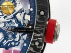 Richard Mille RM055 Ti/NTPT UOKF 1:1 Best Edition Black Inner Bezel Red Crown on Red Rubber Strap RMUL2 Super Clone - Görsel 11
