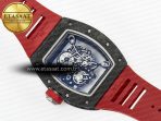 Richard Mille RM055 Ti/NTPT UOKF 1:1 Best Edition Black Inner Bezel Red Crown on Red Rubber Strap RMUL2 Super Clone - Görsel 16
