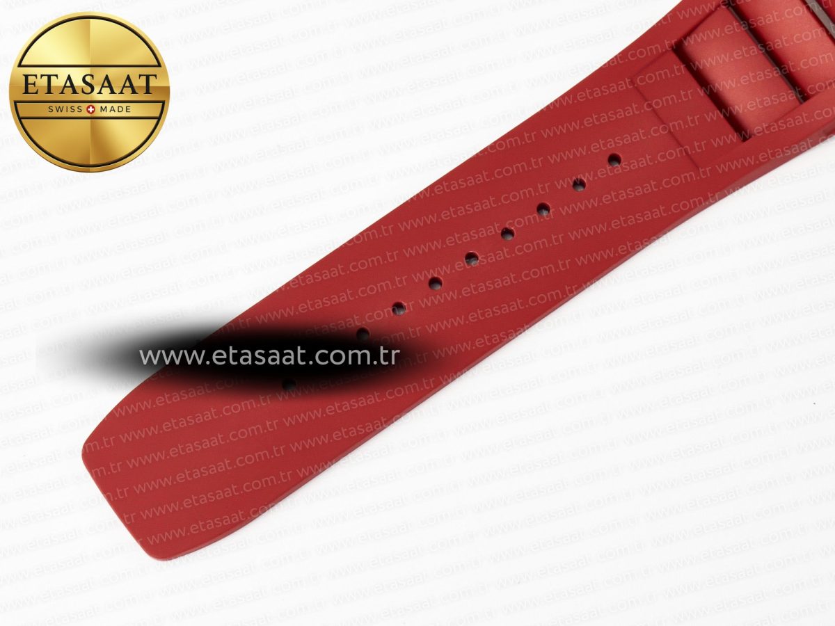 Richard Mille RM055 Ti/NTPT UOKF 1:1 Best Edition Black Inner Bezel Red Crown on Red Rubber Strap RMUL2 Super Clone - Görsel 19