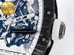 Richard Mille RM055 Ti/NTPT UOKF 1:1 Best Edition White/Black Inner Bezel White Crown on White Rubber Strap RMUL2 Super Clone - Görsel 11