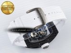 Richard Mille RM055 Ti/NTPT UOKF 1:1 Best Edition White/Black Inner Bezel White Crown on White Rubber Strap RMUL2 Super Clone - Görsel 15