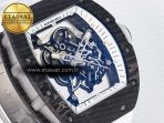 Richard Mille RM055 Ti/NTPT UOKF 1:1 Best Edition White/Black Inner Bezel White Crown on White Rubber Strap RMUL2 Super Clone - Görsel 5