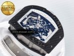 Richard Mille RM055 Ti/NTPT UOKF 1:1 Best Edition White/Black Inner Bezel White Crown on White Rubber Strap RMUL2 Super Clone - Görsel 7