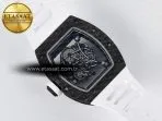 Richard Mille RM055 Ti/NTPT UOKF 1:1 Best Edition White/Red Inner Bezel White Crown on White Rubber Strap RMUL2 Super Clone - Görsel 16