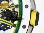 Richard Mille RM061 White Ceramic ZF 1:1 Best Edition on White Rubber Strap RMUL2 Super Clone - Görsel 11