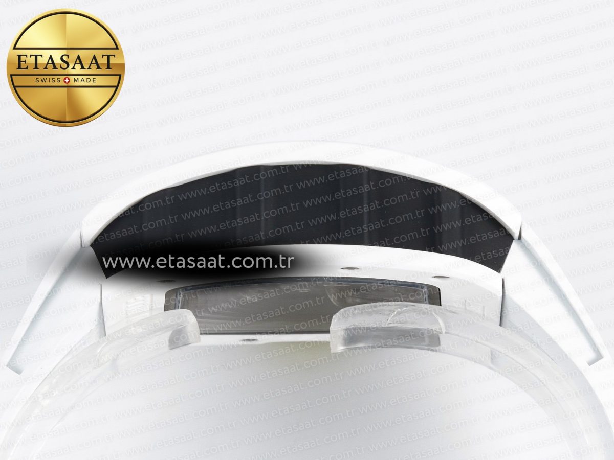 Richard Mille RM061 White Ceramic ZF 1:1 Best Edition on White Rubber Strap RMUL2 Super Clone - Görsel 13