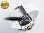 Richard Mille RM061 White Ceramic ZF 1:1 Best Edition on White Rubber Strap RMUL2 Super Clone - Görsel 15