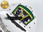 Richard Mille RM061 White Ceramic ZF 1:1 Best Edition on White Rubber Strap RMUL2 Super Clone - Görsel 7
