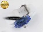 Richard Mille RM27-03 Blue Transparent Tourbillon MSF Best Edition Skull Dial on White Rubber Strap - Görsel 15