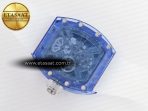 Richard Mille RM27-03 Blue Transparent Tourbillon MSF Best Edition Skull Dial on White Rubber Strap - Görsel 16