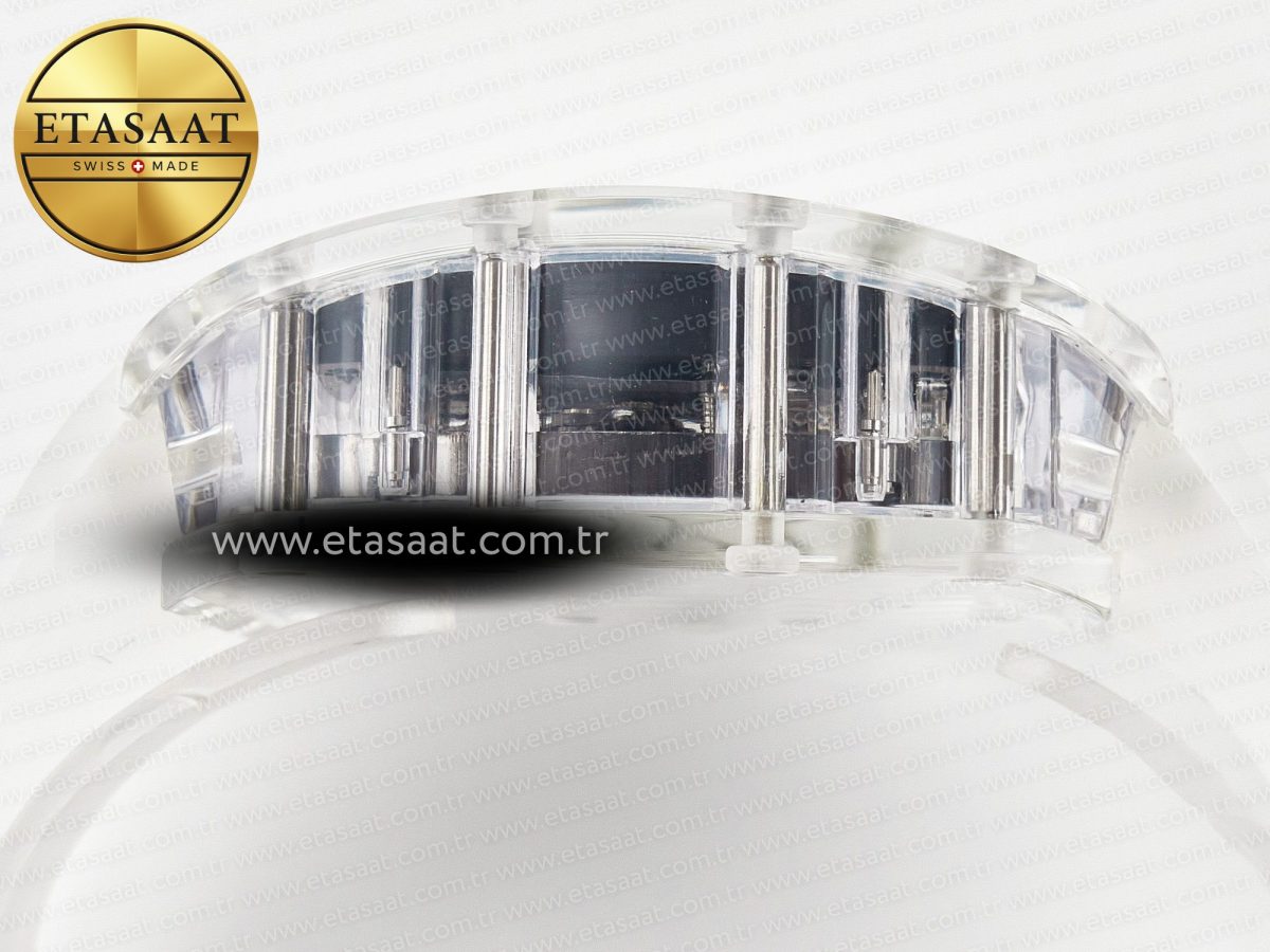 Richard Mille RM27-03 White Transparent Tourbillon MSF Best Edition Skull Dial on White Rubber Strap - Görsel 14