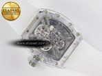 Richard Mille RM27-03 White Transparent Tourbillon MSF Best Edition Skull Dial on White Rubber Strap - Görsel 16