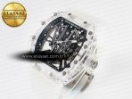 Richard Mille RM27-03 White Transparent Tourbillon MSF Best Edition Skull Dial on White Rubber Strap - Görsel 2