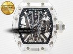Richard Mille RM27-03 White Transparent Tourbillon MSF Best Edition Skull Dial on White Rubber Strap - Görsel 4