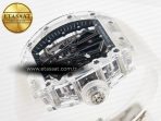 Richard Mille RM27-03 White Transparent Tourbillon MSF Best Edition Skull Dial on White Rubber Strap - Görsel 6