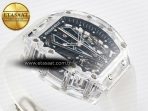 Richard Mille RM27-03 White Transparent Tourbillon MSF Best Edition Skull Dial on White Rubber Strap - Görsel 7