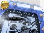 Richard Mille RM52-01 Blue Transparent Tourbillon MSF Best Edition Skull Dial on White Rubber Strap - Görsel 10