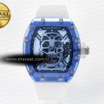 Richard Mille RM52-01 Mavi Şeffaf Tourbillon Msf Kauçuk Eta Saat - Görsel 3 - 1:1 Süper Klon Saat