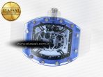 Richard Mille RM52-01 Blue Transparent Tourbillon MSF Best Edition Skull Dial on White Rubber Strap - Görsel 9