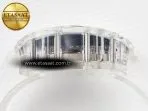 Richard Mille RM52-01 White Transparent Tourbillon MSF Best Edition Skull Dial on White Rubber Strap - Görsel 13