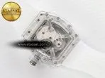 Richard Mille RM52-01 White Transparent Tourbillon MSF Best Edition Skull Dial on White Rubber Strap - Görsel 16
