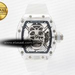 Richard Mille RM52-01 Beyaz Şeffaf Tourbillon Msf Kauçuk Eta Saat - Görsel 3 - 1:1 Süper Klon Saat
