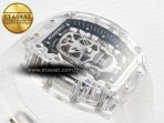 Richard Mille RM52-01 White Transparent Tourbillon MSF Best Edition Skull Dial on White Rubber Strap - Görsel 7