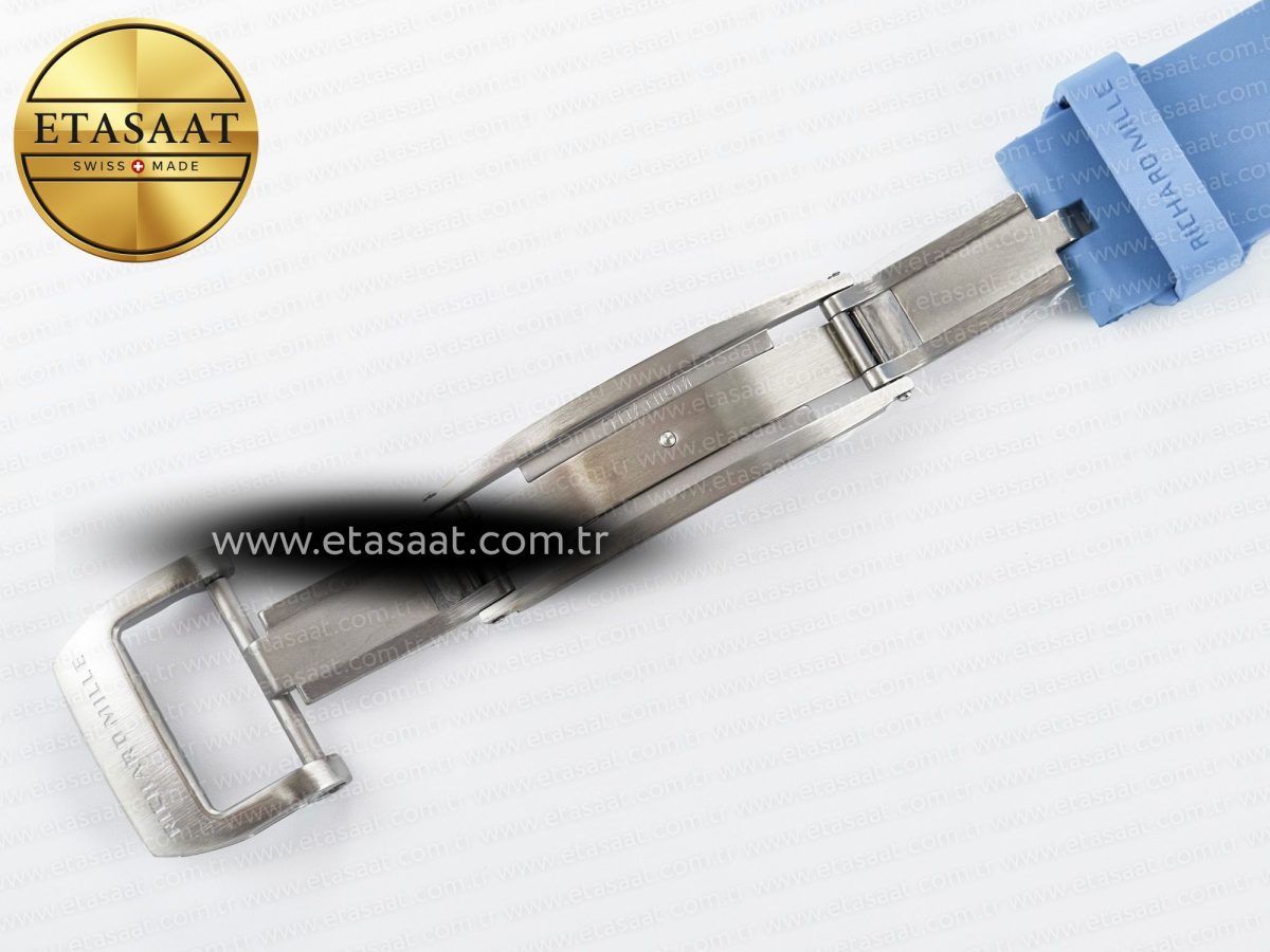 Richard Mille RM53-02 Transparent Tourbillon RMF Best Edition Skeleton Dial on Blue Rubber Strap - Görsel 25