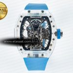 Richard Mille RM53-02 Şeffaf Tourbillon RMF İskelet Kauçuk Eta Saat - Görsel 3 - 1:1 Süper Klon Saat
