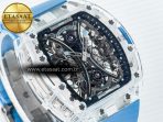 Richard Mille RM53-02 Transparent Tourbillon RMF Best Edition Skeleton Dial on Blue Rubber Strap - Görsel 5
