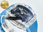 Richard Mille RM53-02 Transparent Tourbillon RMF Best Edition Skeleton Dial on Blue Rubber Strap - Görsel 7