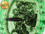 Richard Mille RM56-01 Green Transparent Tourbillon RMF Best Edition Skeleton Dial on White Rubber Strap - Görsel 11