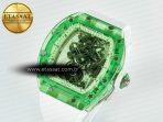 Richard Mille RM56-01 Green Transparent Tourbillon RMF Best Edition Skeleton Dial on White Rubber Strap - Görsel 2