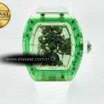 Richard Mille RM56-01 Yeşil Şeffaf Tourbillon RMF Kauçuk Eta Saat - Görsel 3 - 1:1 Süper Klon Saat