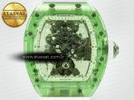 Richard Mille RM56-01 Green Transparent Tourbillon RMF Best Edition Skeleton Dial on White Rubber Strap - Görsel 4