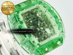 Richard Mille RM56-01 Green Transparent Tourbillon RMF Best Edition Skeleton Dial on White Rubber Strap - Görsel 5