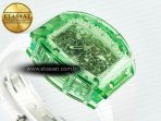 Richard Mille RM56-01 Green Transparent Tourbillon RMF Best Edition Skeleton Dial on White Rubber Strap - Görsel 7