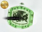 Richard Mille RM56-01 Green Transparent Tourbillon RMF Best Edition Skeleton Dial on White Rubber Strap - Görsel 9
