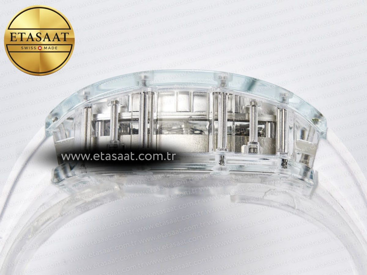 Richard Mille RM56-01 Transparent Tourbillon RMF Best Edition Skeleton Dial on White Rubber Strap - Görsel 14