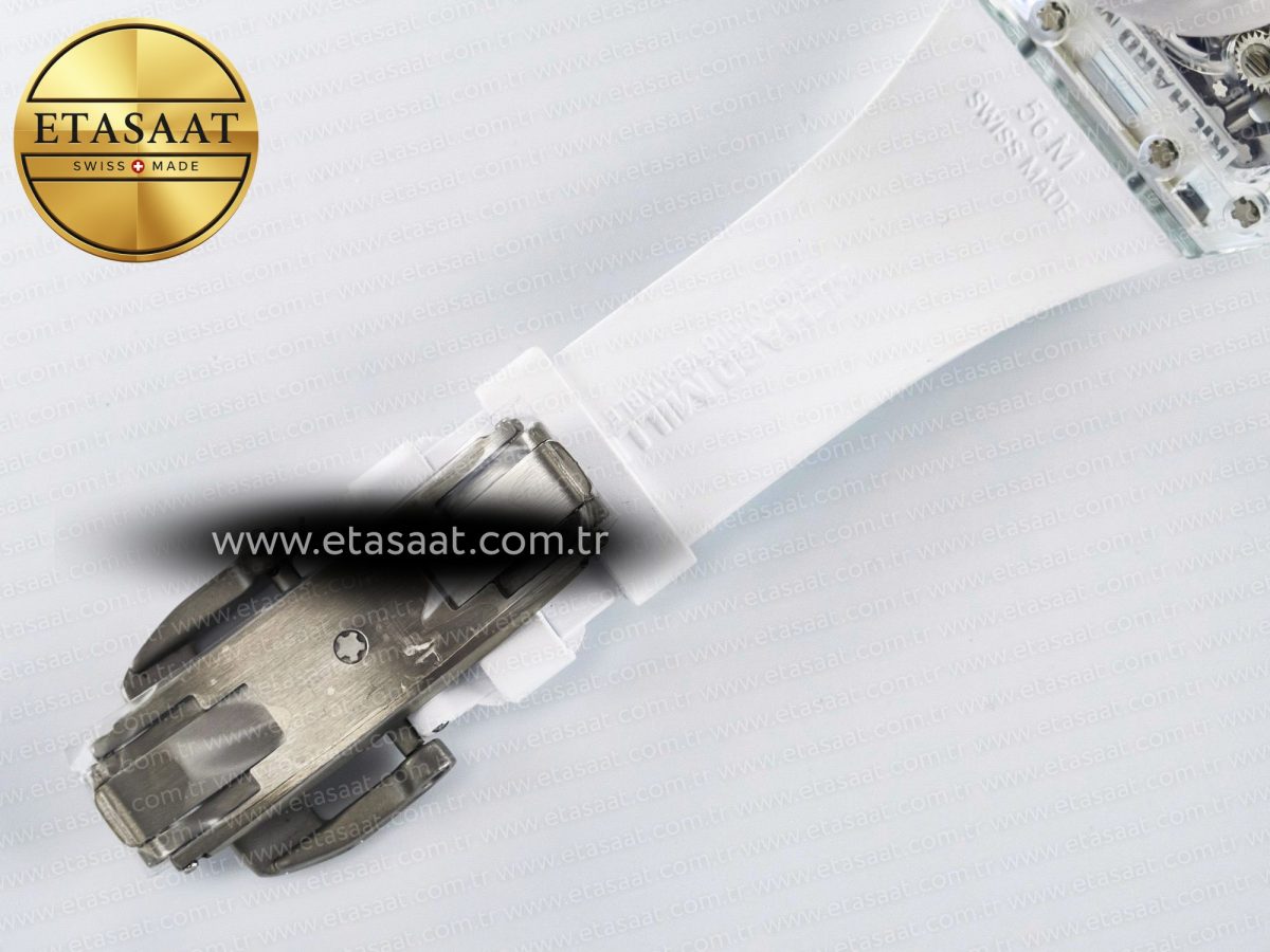 Richard Mille RM56-01 Transparent Tourbillon RMF Best Edition Skeleton Dial on White Rubber Strap - Görsel 23