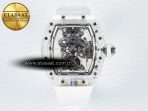 Richard Mille RM56-01 Transparent Tourbillon RMF Best Edition Skeleton Dial on White Rubber Strap - Görsel 3