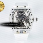 Richard Mille RM56-01 Şeffaf Tourbillon RMF İskelet Kauçuk Eta Saat - Görsel 3 - 1:1 Süper Klon Saat