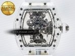 Richard Mille RM56-01 Transparent Tourbillon RMF Best Edition Skeleton Dial on White Rubber Strap - Görsel 4